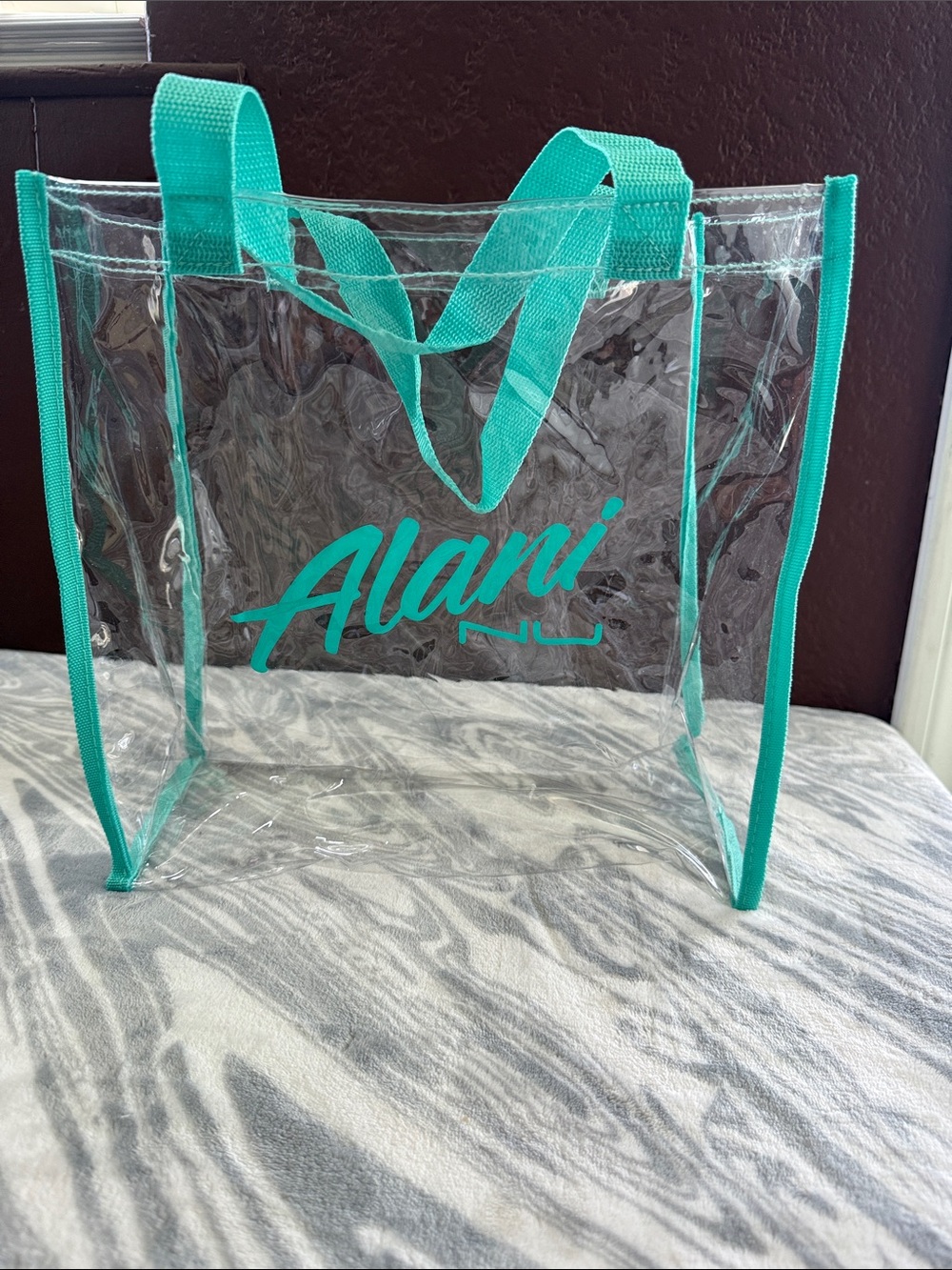 Alani Nu Clear Tote with Teal Trim